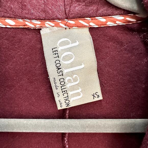 Anthropologie Dolan Left Coast XS Burgundy Lightweight Jacket Zip Front Pockets - Picture 8 of 10